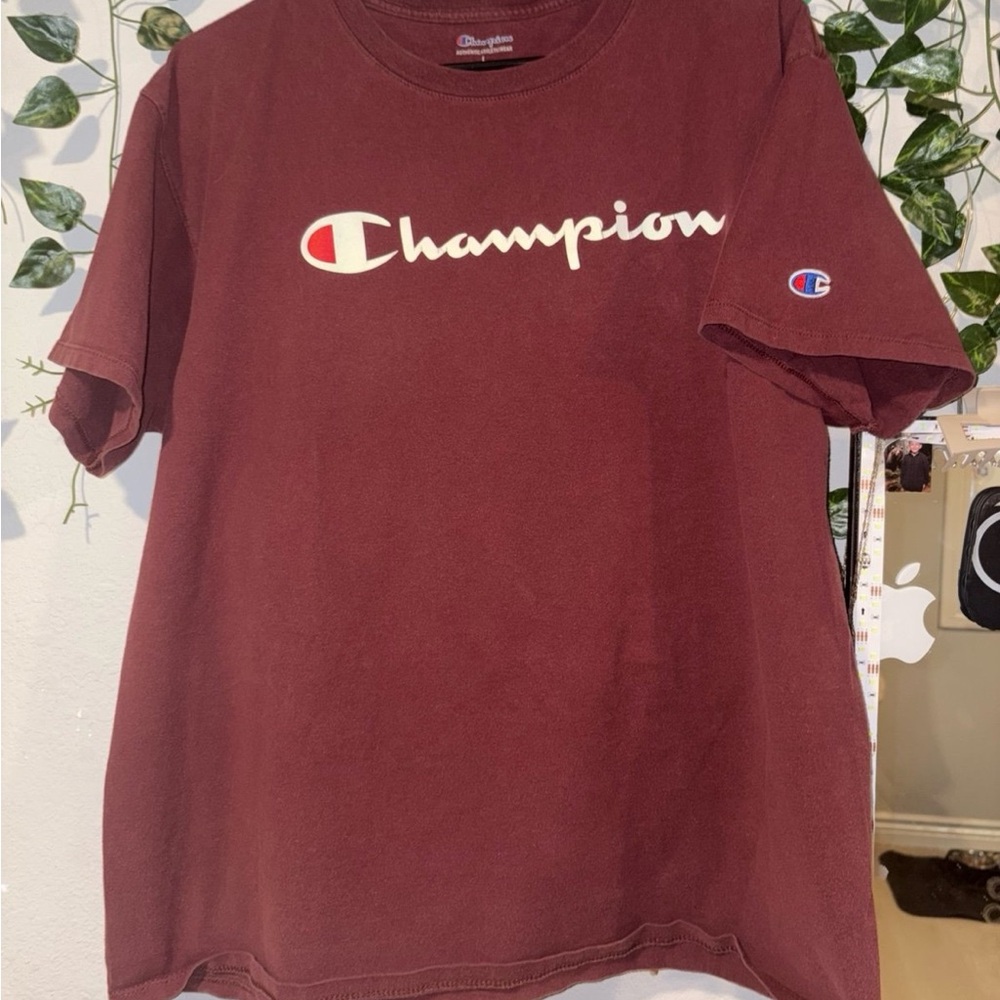 Champion Burgundy Tee with Logo
